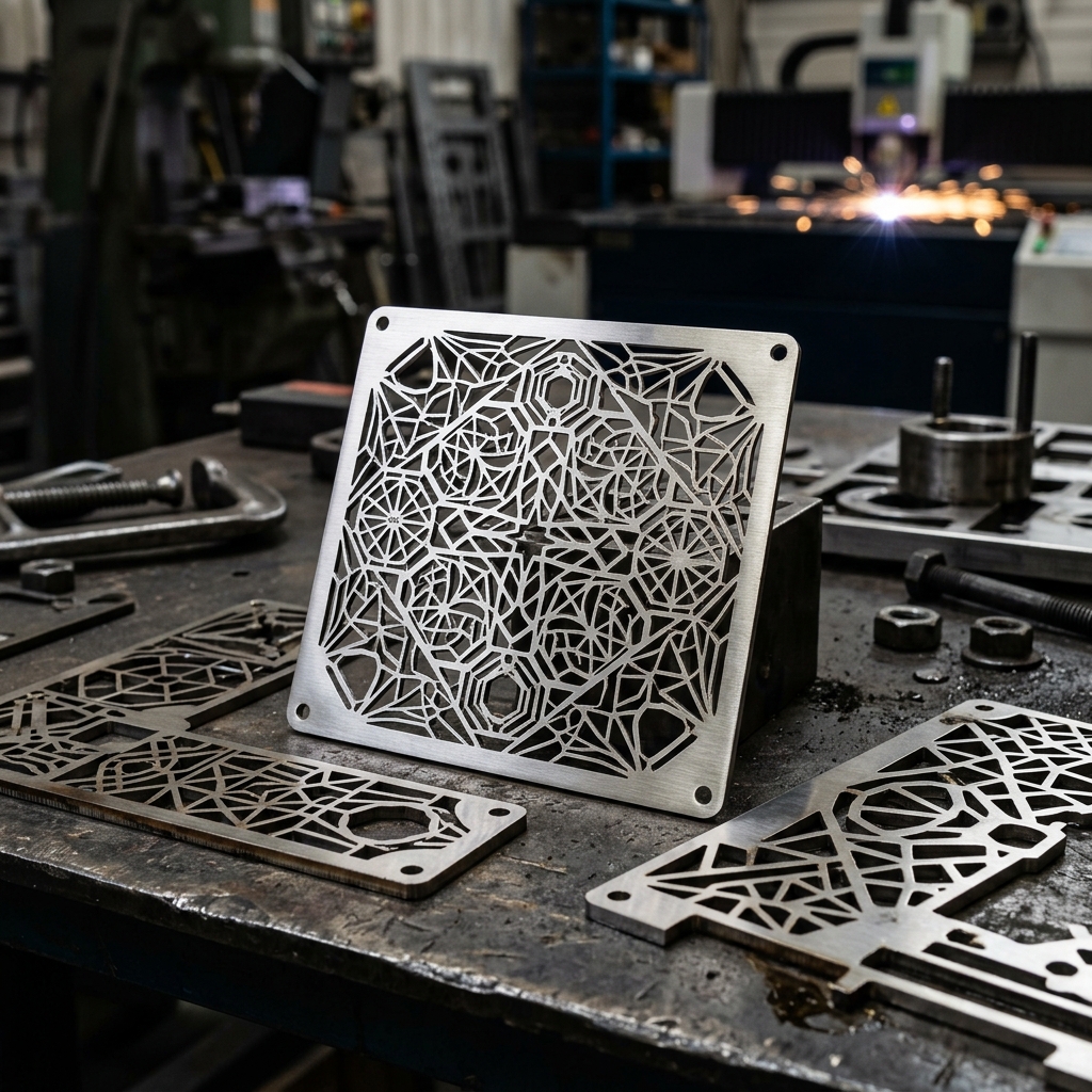 Proses CNC Laser Cutting plat baja
