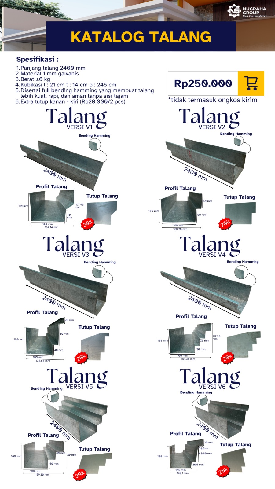 Katalog Talang Galvanis V1โV6
